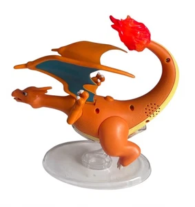 Pokemon Flame & Flight Deluxe Charizard Figure Moving Wings Mouth Sound Stand - Picture 1 of 6