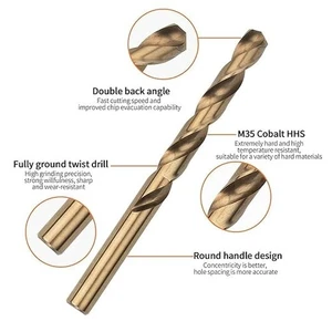 Brocas de cobalto Jobber de 11,0 mm x 142 mm para perforar acero duro de alta resistencia - Imagen 1 de 1