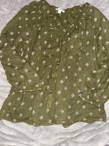 Wunderbar Größe S grün/weiß 3/4 Arm 100% Baumwolle - Bild 1 von 3