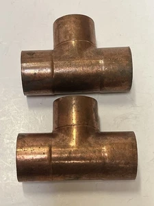 2 - NIBCO Copper Tee 1-1/2" x 1-1/2" x 1-1/2" CxCxC made in USA - Picture 1 of 3