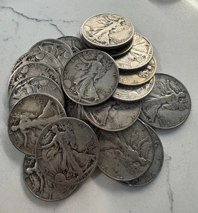 Liberty Walking Half Dollar - Roll - Mixed Dates/Condition - INV#7582 - Picture 1 of 2