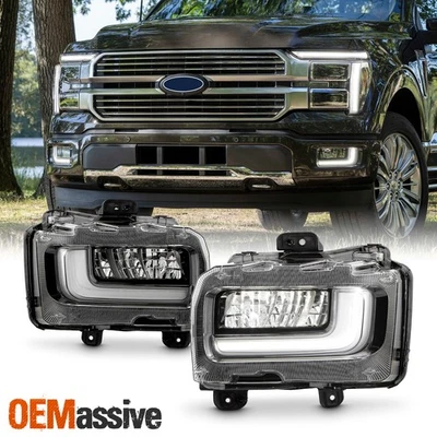 For 2024-2025 Ford F150 Full LED Fog Lights Bumper w/ Daytime Running Lamp Pair - Image 1 of 4