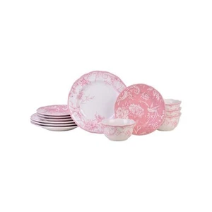 Adelaide Blush 12 Pc Dinnerware Set Porcelain - Picture 1 of 11