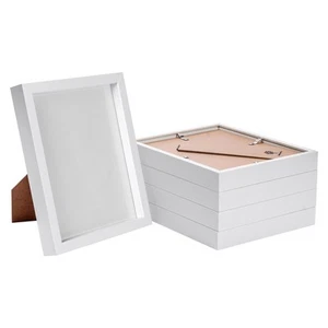 5x White 8" x 10" 3D Box Photo Frames Standing Hanging Craft Shadow Picture - Picture 1 of 7