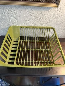 Vintage Geschirrtrockenständer Avocado grün 70er Jahre Küche - Bild 1 von 12