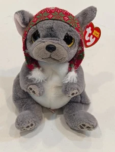 Ty Beanie Baby Bäuche NORDIC the Christmas Französische Bulldogge Hund 6" 2022 - Bild 1 von 8