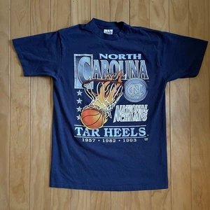 Vintage UNC Tar Heels Shirt Men’s XL North Carolina Basketball Blue Made In USA - Picture 1 of 5