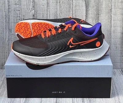 ZAPATOS PARA CORRER NIKE AIR ZOOM PEGASUS 38 SHIELD PARA HOMBRE / TALLA 11 / NEGRO-NARANJA-BRZ Foto 1 de 4