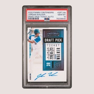 2020 Panini Contenders Jordan Walker Draft Pick Ticket Auto RC PSA 10