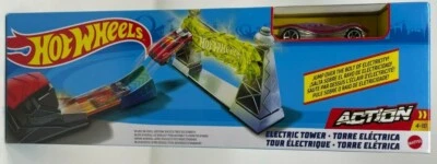 Brinquedo torre elétrica Hot Wheels brinquedo conjunto com carro - Imagem 1 de 3