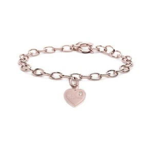 MARLU' bracciale con pendente cuore Mamma acciaio PVD ROSE' 15BR084R - Foto 1 di 2
