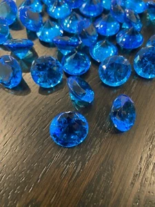ROYAL BLUE 20MM ACRYLIC Plastic DIAMOND Shape Gems Choose Amount - Picture 1 of 3