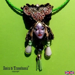  necklace pendant woman vintage ethnic tribal fashion luxury jewelry talisman - Picture 1 of 12