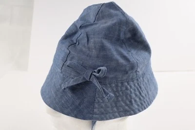 Wonder Nation Baby Girls One Size Blue Bucket Hat w/bow and Straps - Image 1 of 4