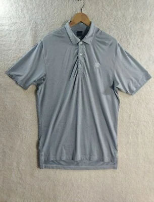 Camisa polo de golf Dunning para hombre calce atlético rayas verdes talla M Foto 1 de 4