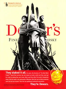 DEWAR'S WHISKY AD #17 RARE 1999 "THEY STAKED IT ALL" - Picture 1 of 2