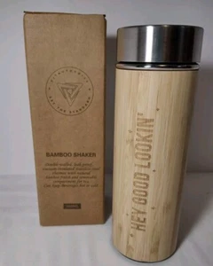Vitauthority Bambus Shaker Thermoskanne 8" mit Teesieb Heiß Kalt Getränk Offen Neu - Bild 1 von 7