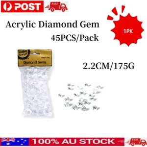 175g Acrylic Faux Diamond Gem Transparent Rhinestone Decor Clear Filler Scatter - Picture 1 of 2