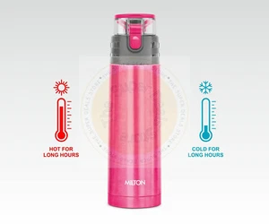 Water Bottle Thermosteel 500ml Hot n Cold 24 Hrs Leak Proof Vaccum Flask Gift FS - Picture 1 of 4