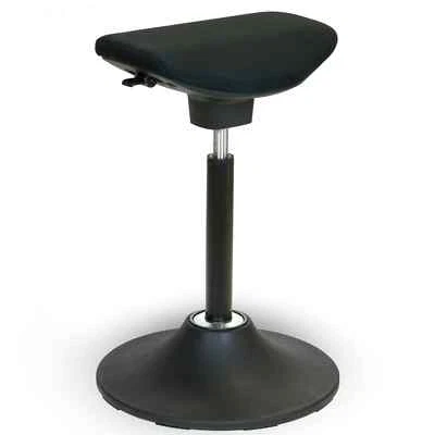 VERSEE V1703 Sitz-Stehstuhl Stehhocker Aktivstuhl Stehhilfe Stoff Schwarz