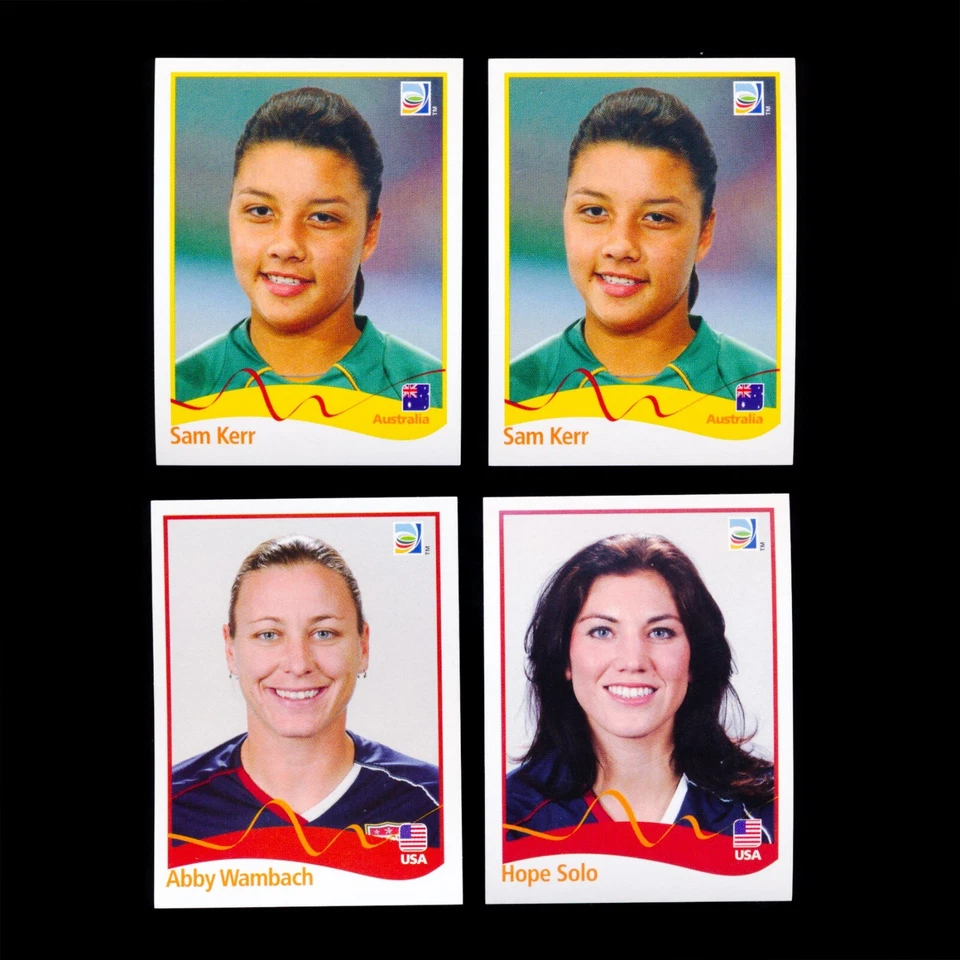 Sam Kerr Hope Solo Wambach 2011 Panini Women's World Cup #290 Rookie #194 #180 - Image 1 of 2