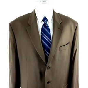 Lauren Ralph Lauren Wool Cashmere 3 Button Blazer 44L Or Slim Fit 46L Dark Beige - Picture 1 of 11