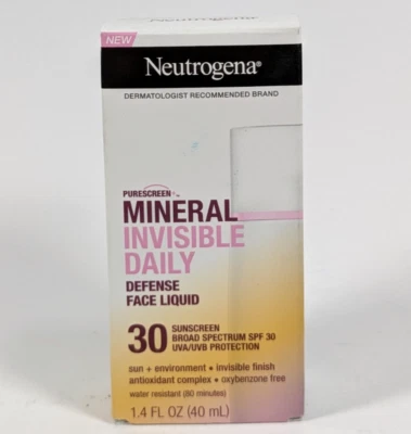 Loción líquida facial diaria invisible mineral Neutrogena + FPS 30 1,4 oz caducidad 26/10 Foto 1 de 4