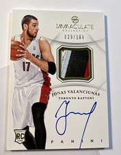2012/13 Panini Immaculate Jonas Valanciunas #/100 Patch RPA RC AUTO Autograph