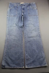 Pantalones de mezclilla vintage para mujer 2004 Gap bolsillo cuadrado flare talla 38x32 lavado mediano - Imagen 1 de 7