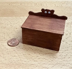 Artisan Dollhouse Miniature Toy Chest Box Bedroom Playroom Shop Bear Theme OOAK - Picture 1 of 11
