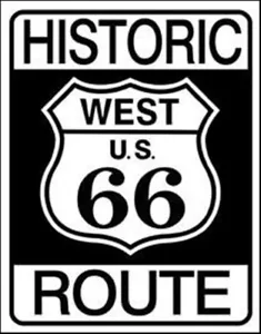 Historische Route 66 klassisches Autobahnschild Blechschild Reproduktion NEU UNBENUTZT - Bild 1 von 1