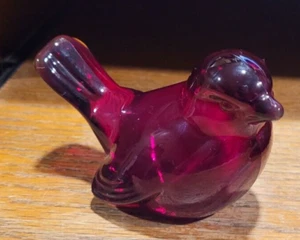Fenton Ruby Red Glass Songbird Figurine/Paperweight - Picture 1 of 5