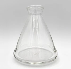 VINTAGE HEAVY HANDBLOWN LEADED CRYSTAL GLASS DECANTER, VASE 7” TALL 32 oz. - Picture 1 of 15
