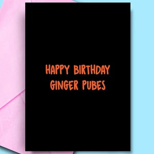 Tarjeta de feliz cumpleaños grosera divertida para amigo cabello de jengibre descarada tarjeta de cumpleaños esposa - Imagen 1 de 3
