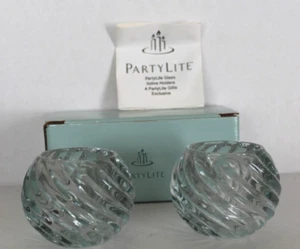 Par de soportes votivos Partylite Illusions retirados PO 463 - Imagen 1 de 5