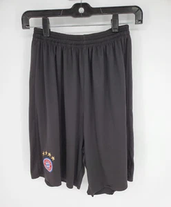 FC Bayern Munich Athletic Shorts Kids Youth Large Black Moisture Wicking - Picture 1 of 8