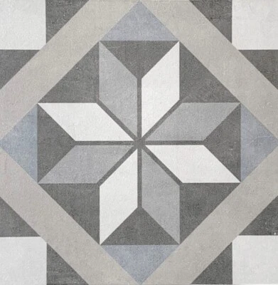 Azulejo Cerámico Diamante Encáustico Azul Blanco Verde 8x8 Esmalte Satinado (CAJA DE 4) Foto 1 de 3