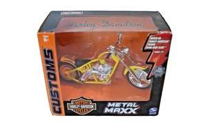 2003 Metal Maxx Harley Davidson FXDWG Dyna Wide Glide Motorcycle 1:17 Yellow - Picture 1 of 6