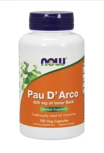 Now Foods Pau D' Arco 500 mg 100 Capsules - Picture 1 of 1