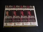 BRYAN ADAMS SET 4 TICKETS PROMOTER PROOFS NOT NUMBERED BARCELONA 2003