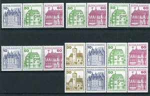 Bund Zd W 71 - W 74 + H Blatt 28 Zusammendrucke postfrisch Burgen und Schlösser - Picture 1 of 3