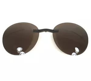 Silhouette Clip Ons Model EP L Matte Smoke Gray Frame Brown Polarized Lenses - Picture 1 of 2