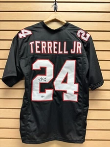 AJ TERRELL JR FALCONS AUTO GOLD RUSH FOOTBALL JERSEY XL BRAND NEW BECKETT COA - Picture 1 of 4