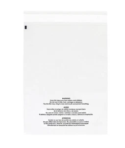 10x13 - 25 Ct Poly Bags Self Sealing Clear Poly Mailers Package Plastic T-shirt - Picture 1 of 7