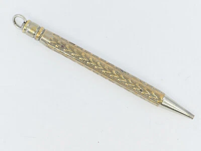 老式女士金色迷你戒指机械笔 ~ 3 英寸 — 第 1/4 张图片