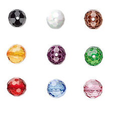 Lot of 100 Plastic Acrylic Faceted Round Loose Beads Small - Big in Many Colors