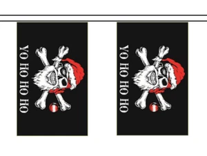 Yo Ho Ho Weihnachten Piratenflagge Jagd - 6m mit 20 Flaggen - Bild 1 von 3