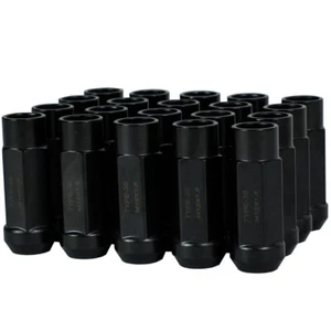 Godspeed 20pc Type 3-X 55mm Cold Forged Rim Wheel Tuner Lug Nuts 12x1.5 BLACK e - Picture 1 of 3