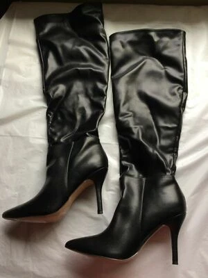 OLIVIA MILLER KNEE HIGH Boot womens SIZE 7 BLACK NEW *D - Image 1 of 3