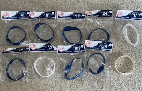 Lot of (10) New York Yankees Daily News Limited Edition Player Bracelets Cover